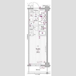 ガーラ・ヒルズ新宿 1Kの間取図画像