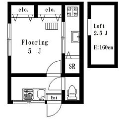 JR中央線 西荻窪駅 徒歩7分の賃貸アパート 2階1Kの間取り