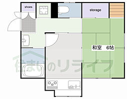 東京メトロ丸ノ内線 新高円寺駅 徒歩9分の賃貸アパート 1階1Kの間取り