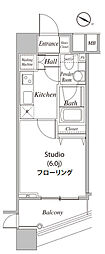 ファーストリアルタワー新宿 1Kの間取図画像