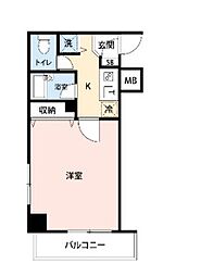 菱和パレス渋谷西壱番館 1Kの間取図画像