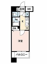 パレステュディオ渋谷ウエスト 1Kの間取図画像