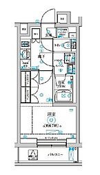 東京メトロ丸ノ内線 中野富士見町駅 徒歩11分の賃貸マンション 3階1Kの間取り