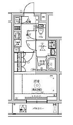 東京メトロ丸ノ内線 中野富士見町駅 徒歩11分の賃貸マンション 4階1Kの間取り