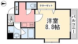 フェリス 1Kの間取図画像