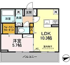 ルーチェ道後  ｜ 愛媛県松山市上市2丁目（賃貸アパート1LDK・3階・40.05㎡） その2