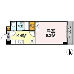 フィオーレ松山 1Kの間取図画像