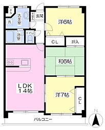 N・ステージ 3LDKの間取図画像
