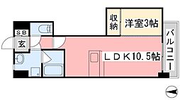 カサグランデリバーサイド1 1LDKの間取図画像