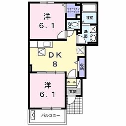ソルビエント 2DKの間取図画像