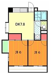 メゾンドインカルシ 2DKの間取図画像