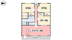 エリヴェール道後 3LDKの間取図画像