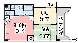 レジデンスM-1 3DKの間取図画像