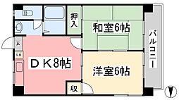 サザンコート 2LKの間取図画像