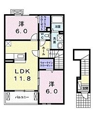 フィリアデュオグランツT 2LDKの間取図画像