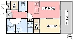 ANNEXRAINBOWTOWER 1LDKの間取図画像