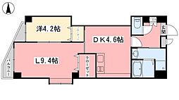 ヴェラヴィータ泉町3 2DKの間取図画像