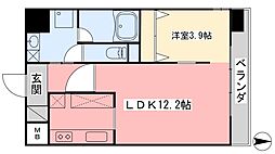 アーバン松前町 1LDKの間取図画像