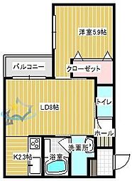 札幌市中央区北三条東7丁目マンション 1LDKの間取図画像