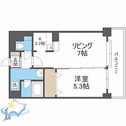 札幌市営南北線 さっぽろ駅 徒歩5分の賃貸マンション 11階1LDKの間取り