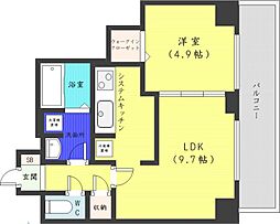 札幌市営南北線 さっぽろ駅 徒歩4分の賃貸マンション 12階1LDKの間取り