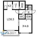 サンルーチェ山鼻2階5.2万円