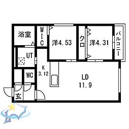 間取図画像 2LDK