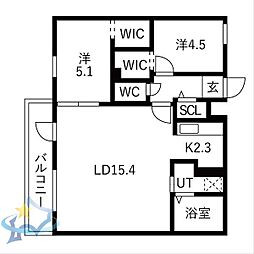 間取図画像 2LDK