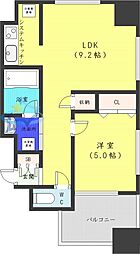 札幌市営東西線 バスセンター前駅 徒歩1分の賃貸マンション 14階1LDKの間取り