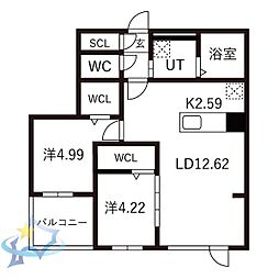 間取図画像 2LDK