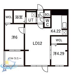 間取図画像 2LDK