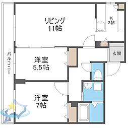 間取図画像 2LDK