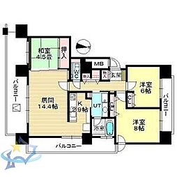 D'グラフォート琴似メトロポリス 3LDKの間取図画像