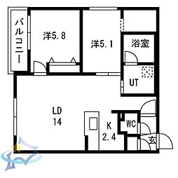 札幌市電2系統 西線9条旭山公園通駅 徒歩4分 3階/-