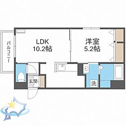 D-room発寒南 1LDKの間取図画像