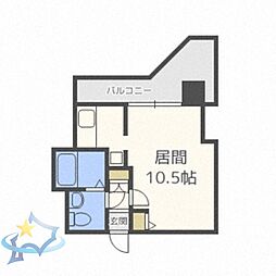 RESIDIASAPPORO-EKIMAE ワンルームの間取図画像