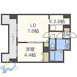 RESIDIASAPPORO-EKIMAE 1LDKの間取図画像