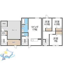 札幌市中央区宮の森二条3丁目アパート 3SLDKの間取図画像
