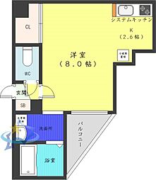 ウインダムヒル札幌駅前N6W10 1Kの間取図画像