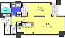 プライムメゾン大通公園 1LDKの間取図画像