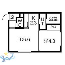 sumika 1LDKの間取図画像