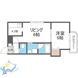 フェリーチェ桑園駅前 1LDKの間取図画像