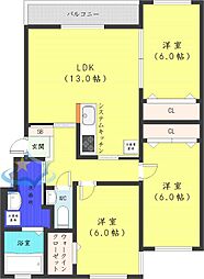 グランメール石山通 3LDKの間取図画像