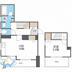中島公園マンション 1LDKの間取図画像