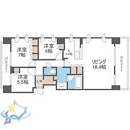 ザ・ライオンズ札幌植物園YAYOIGARDENS 3LDKの間取図画像