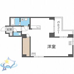 ワールドヒルズサッポロ ワンルームの間取図画像