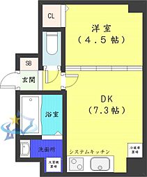 プライムアーバン大通公園1 1DKの間取図画像