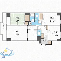 シーアイマンション円山南棟 3LDKの間取図画像