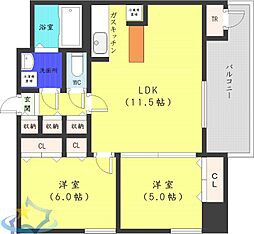 レインボータウン24 2LDKの間取図画像