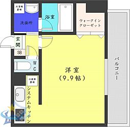 ioミナミ3ジョウ 1Kの間取図画像